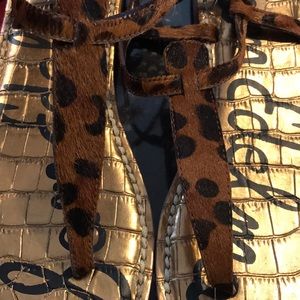 Sam Edelman Gigi Brown Leopard Sandals